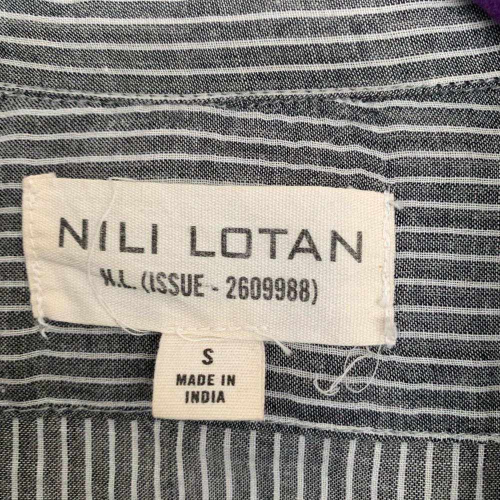Nili Lotan Light Blue Button-Down Cotton Blouse - Picture 11 of 14